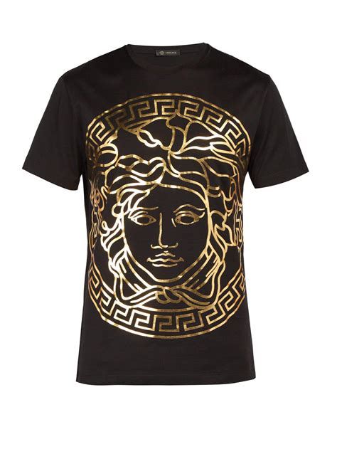 versace medusa shirt gold|versace medusa shirt men's uk.